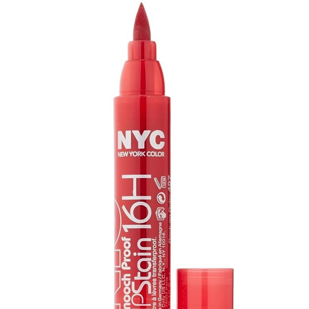 NYC N.Y.C. Smooch Proof 16H lip stain Rock On Ruby 497 Red NEW YORK COLOR NEW